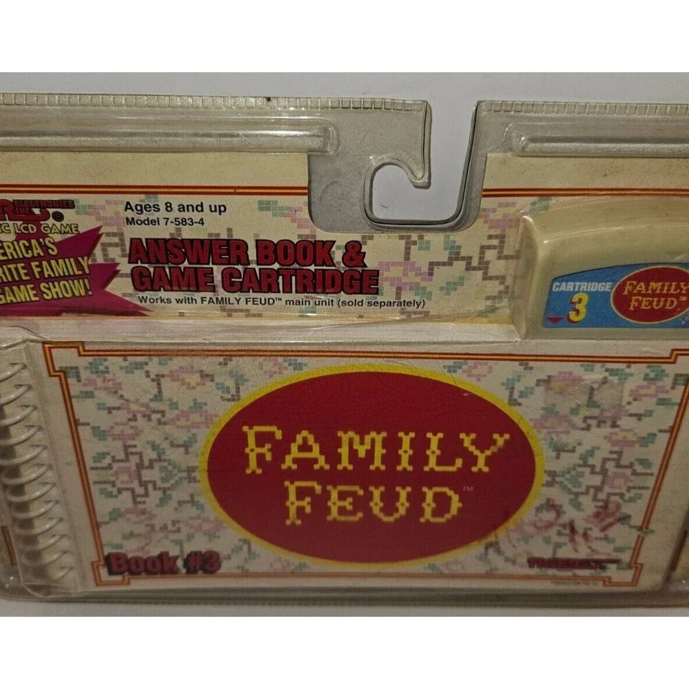 Vtg FAMILY FEUD GAME Cartridge 3 Tiger Toy Game & Answer Books Electronics NOS